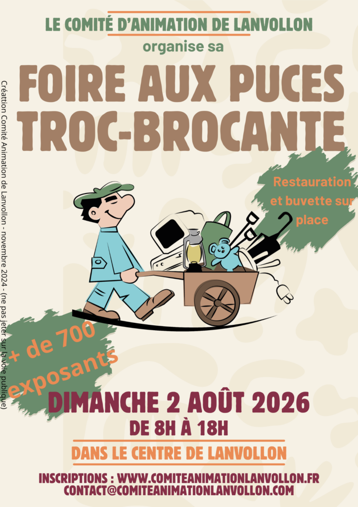 affiche foire aux puces aout 2026